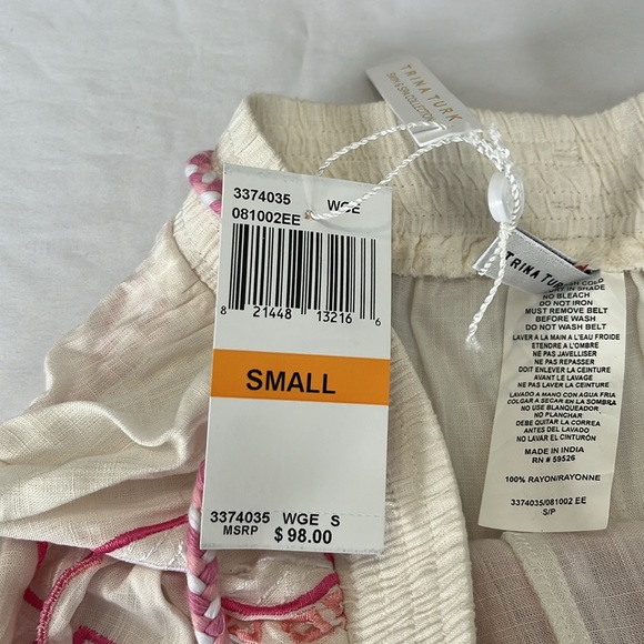 Trina Turk Womens Lahaina Cover up Shorts Pink NWT - Picture 9 of 10